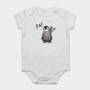 Happy emperor penguin chick Baby Bodysuit